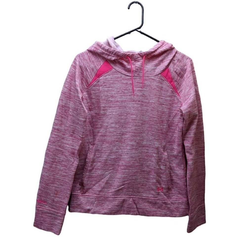 Under Armour UA Cold Gear Charged Cotton Storm Hoodie PInk Kids Medium